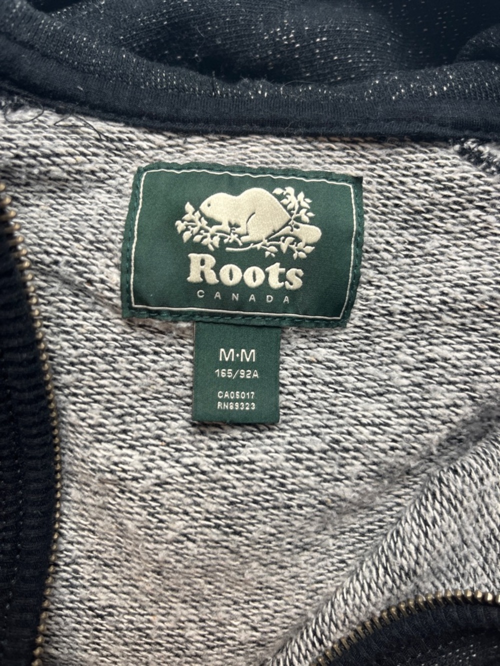 Roots Canada Heathered Black Full Zip Hoodie - Picture 9 of 12
